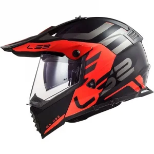 Capacete Ls2 Mx436 Pioneer Evo Adventurer Preto/Laranja